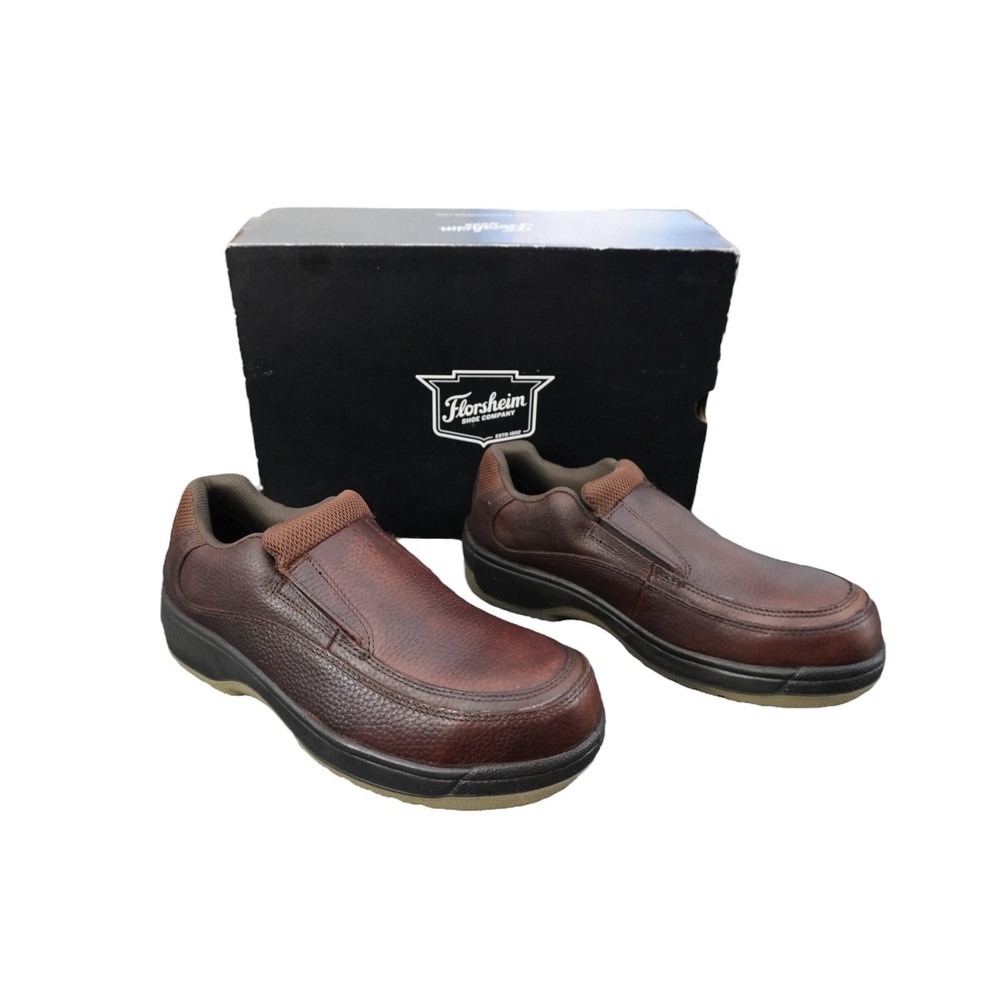 Florsheim Work Lucky Women's 10.5 D Brown Composite Toe Slip On Shoes FS245